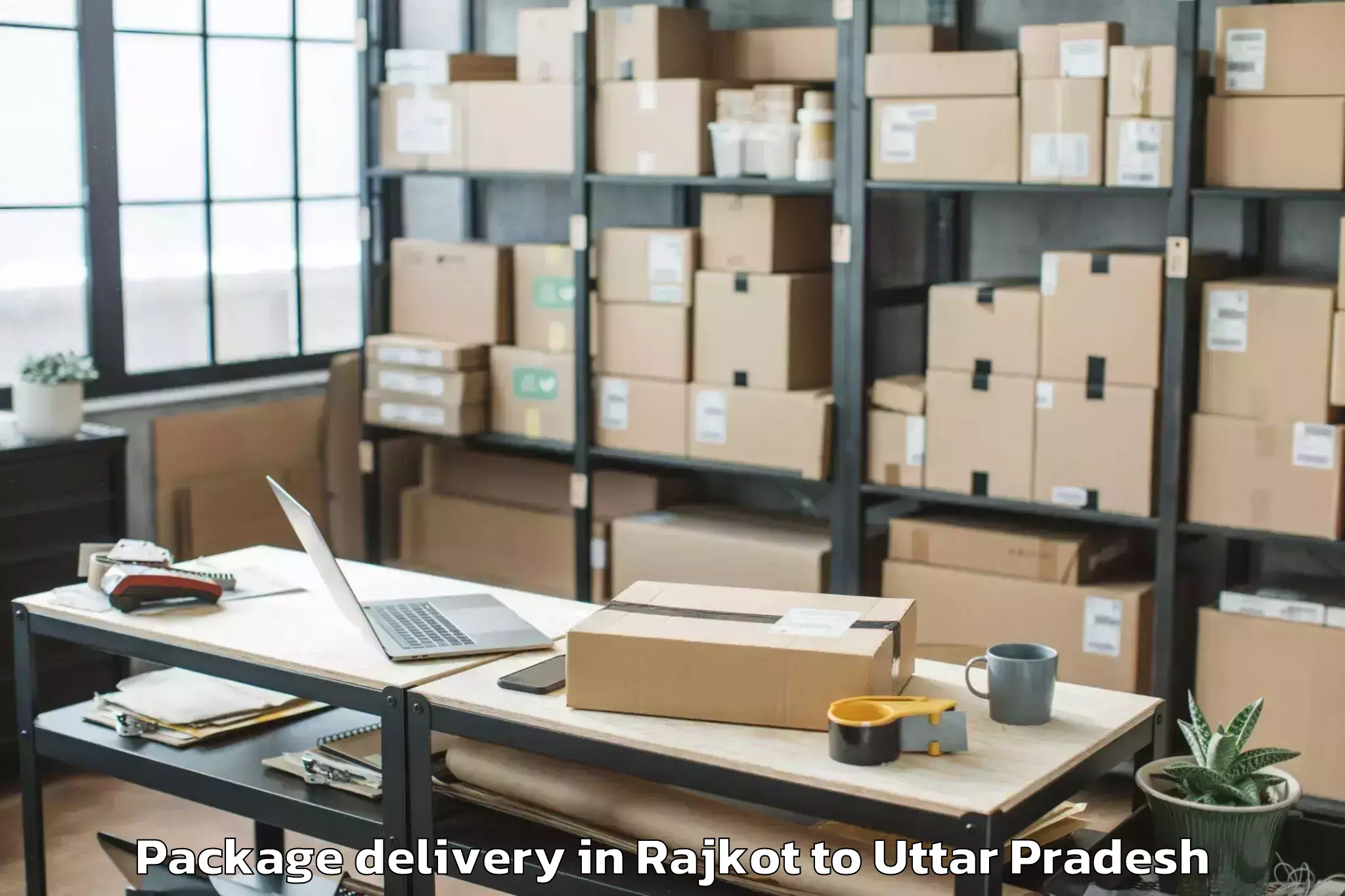 Expert Rajkot to Sahjanwa Package Delivery